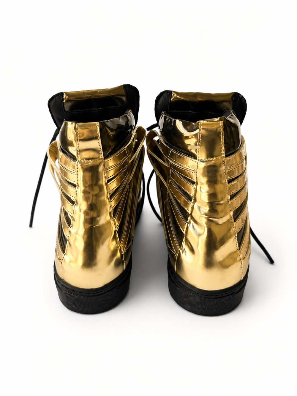 Damir Doma Falco Gold Metallic High Top Sneakers EU 44 Rare Italy - Picture 5 of 7